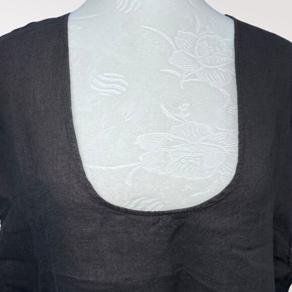 Zara Brown Linen Blend Raw Hem Tank Top Large - Picture 2 of 7